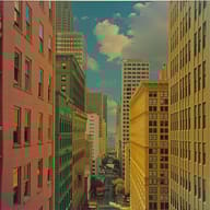 an example of an Yellow style image generated in MidJourney using the prompt with the --sref 19961010, ranked 18th among the user favorites on this website.